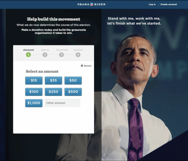 Barack Obama's campaign website