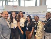 Elevando Nuestra Comunidad by their research poster on Kean Research Days 2024 with Dr. Victor Michael Camacho