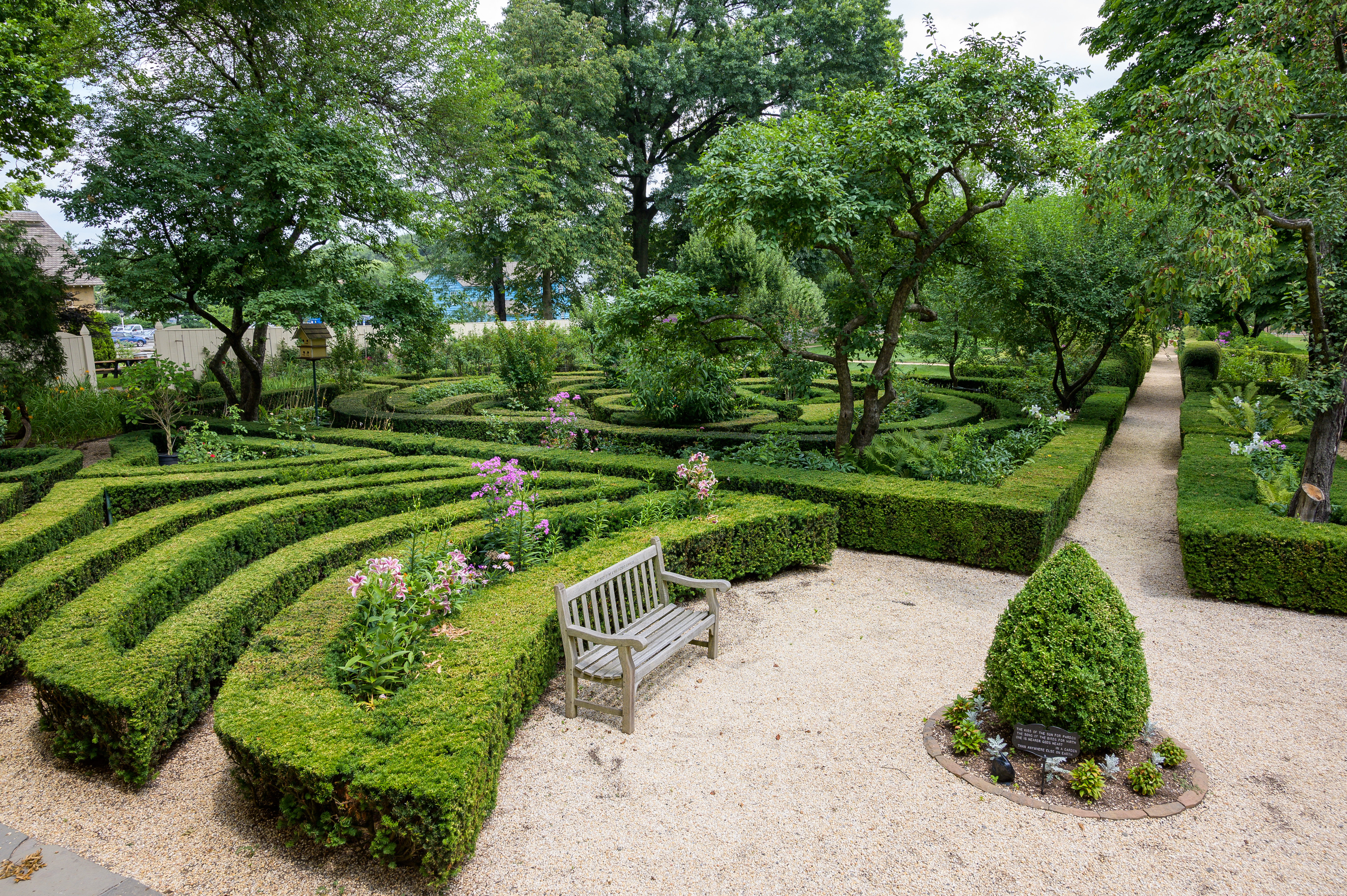 A garden at Liberty Hall Museum on Kean University's Union campus.