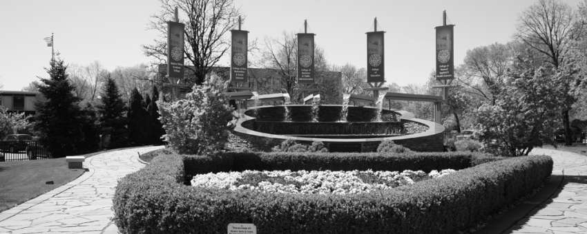 Image of campus flags on Kean University campus