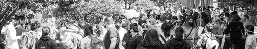 Cougar Walk on Kean's Union campus is crowded with students on Kean Day.