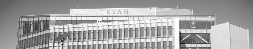 Kean students walk near the STEM building 