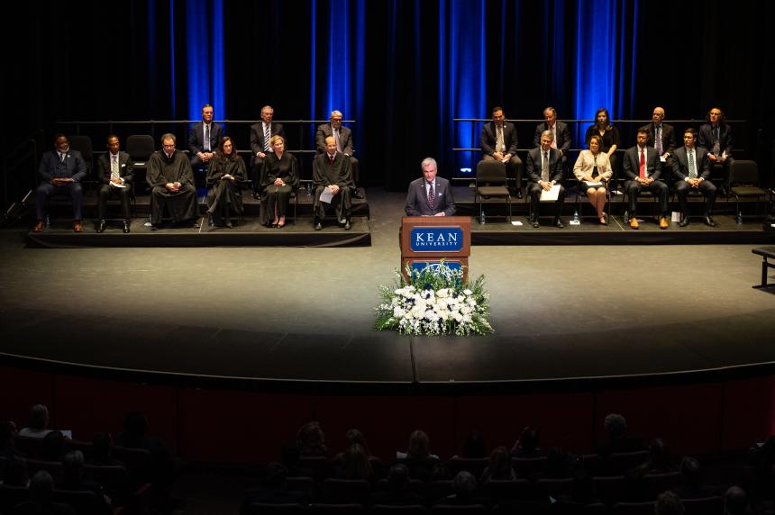 Kean Hosts Swearing in of Supreme Court Justice Douglas Fasciale Kean