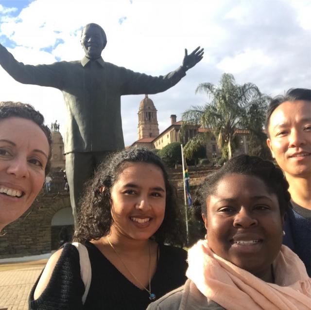 The Kean University research team poses for a selfie in South Africa.