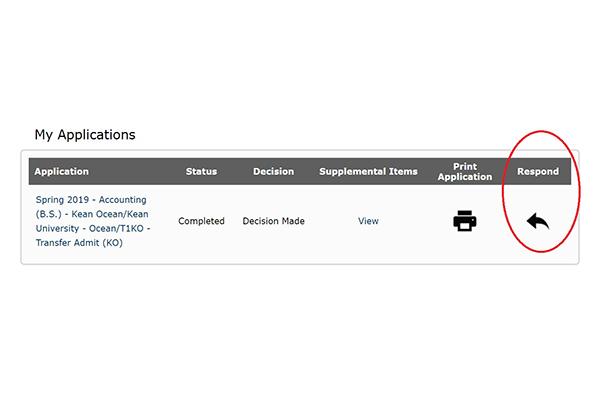 Application response guide