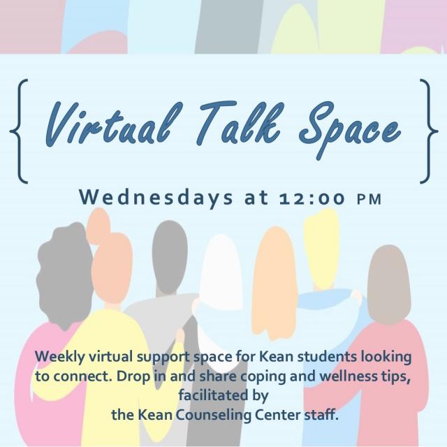 Virtual Drop in support space for Kean students looking to connect