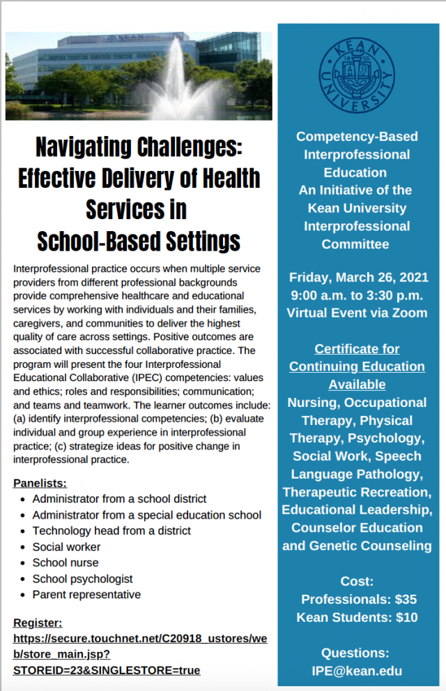 Flyer on IEP Event contains information on registration