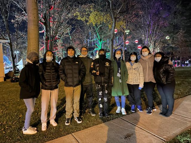 Kean students volunteered at a Holiday Christmas Village in Union