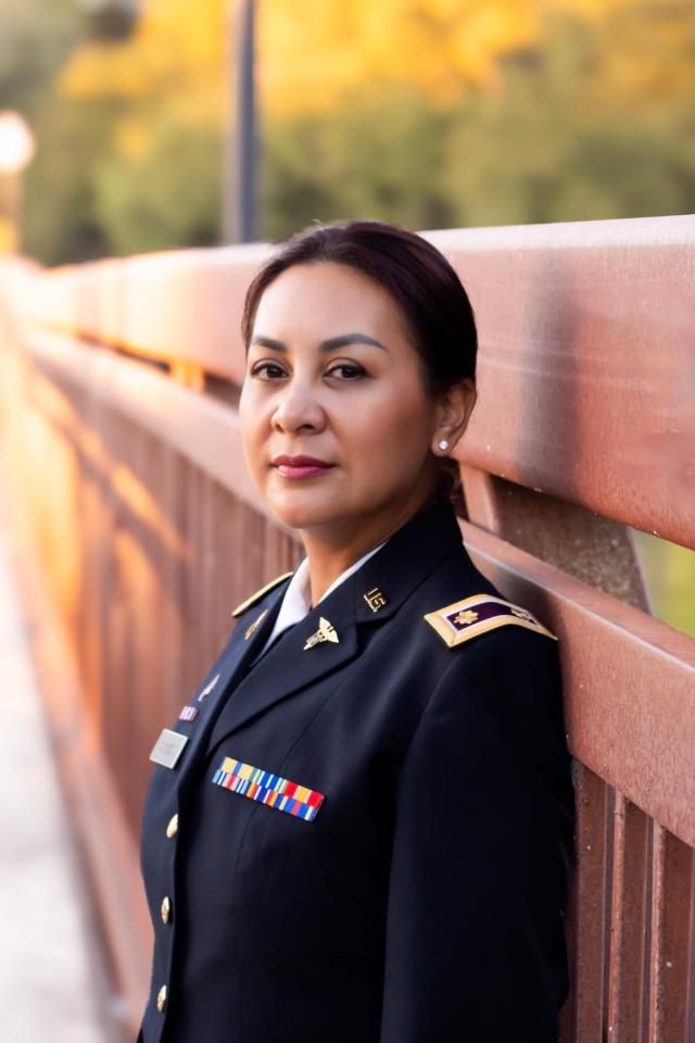 Maj. Kristine Sparks is pictured in her U.S. Army uniform