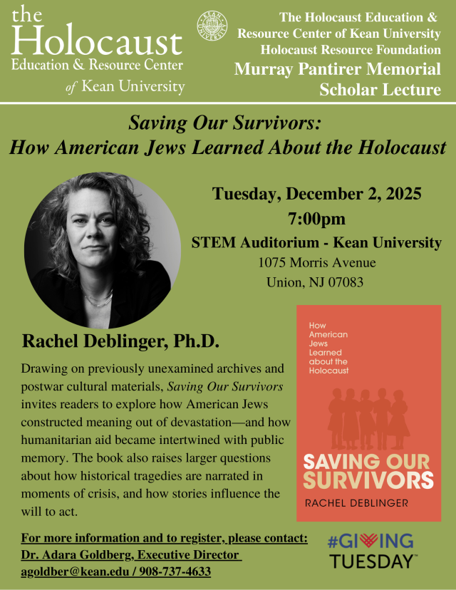 Murray Pantirer Scholar Lecture Flyer