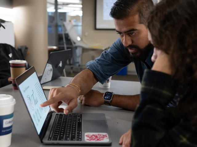 Sahil Patel and student