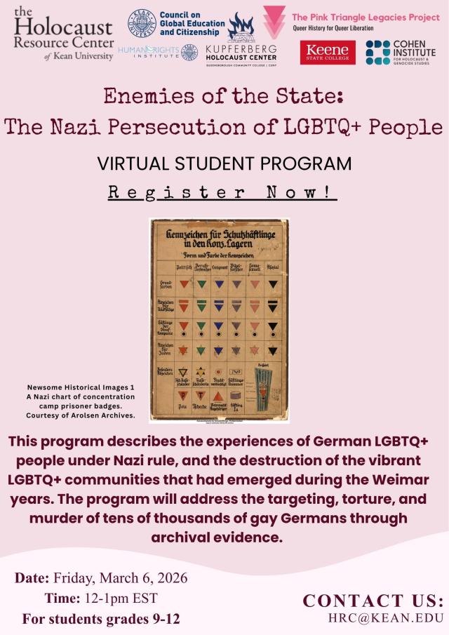 Flyer advertising the event Enemies of the State