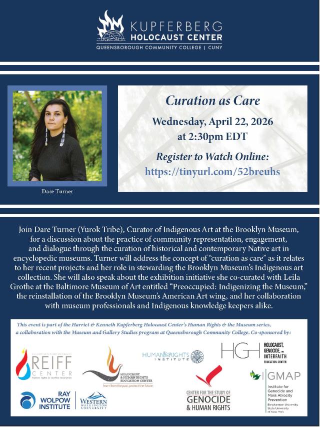 Flyer advertising the event Curation as Care