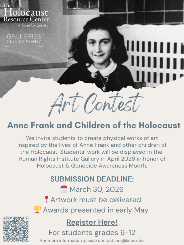 Anne Frank Art Contest Flyer