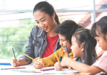 Alternate Route Teacher with Students 