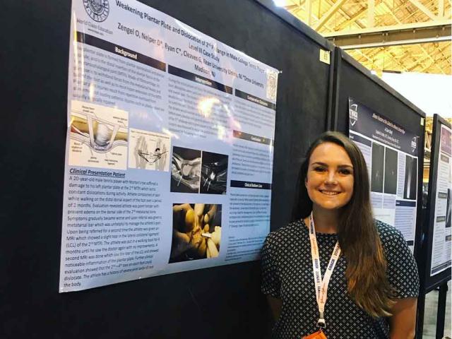 Athletic training major Olivia Zengal presented her research at the 2018 National Athletic Trainer’s Association Conference