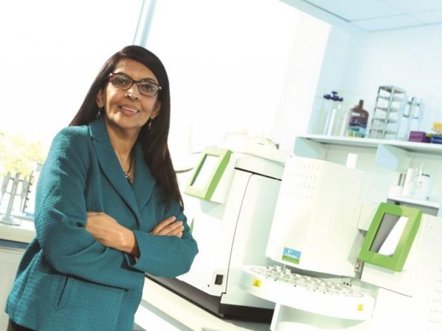 2-year M.S. in Biotechnology Sciences female professor in green coat