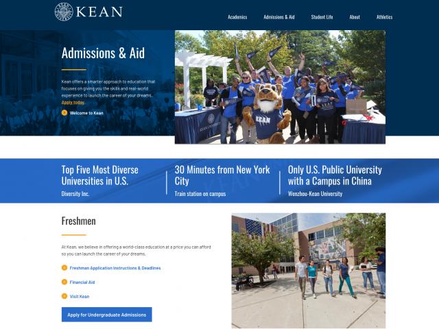 New kean.edu website