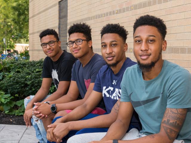 Two sets of twin brothers are among several twin siblings rooming together at Kean.