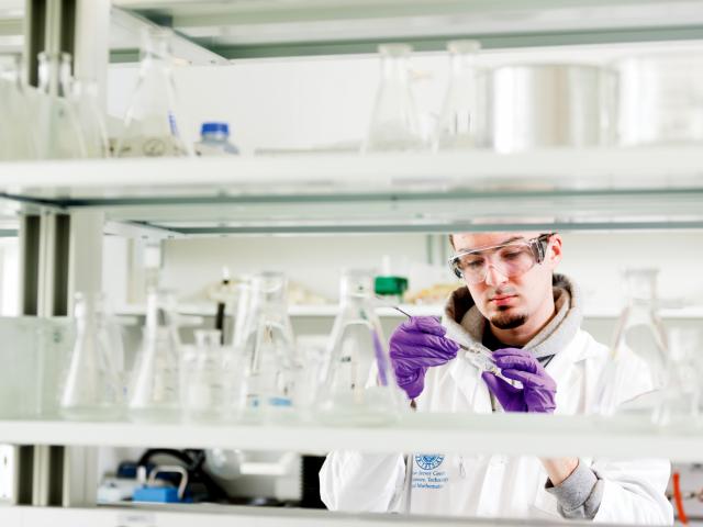 STEM student working in a lab 