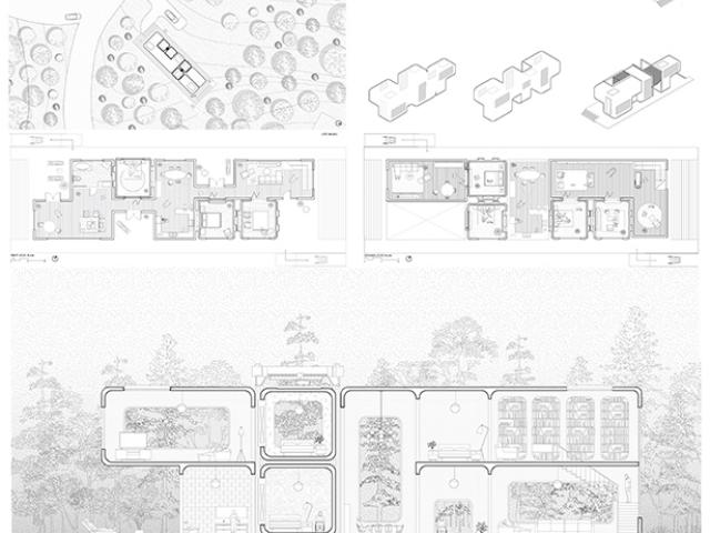 Kean architectural studies student Erick Soriano's design for The Reconfigurable House