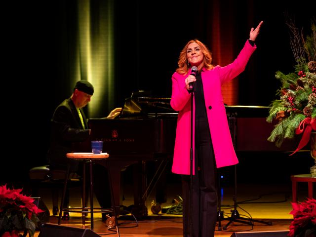 Andrea McArdle performs a streamed concert from Kean's Enlow Recital Hall