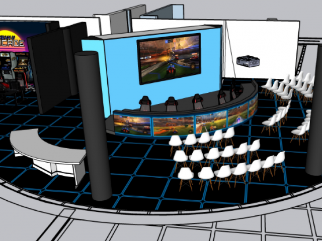 A rendering of Kean's esports arena