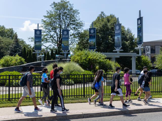 Students tour Kean on the first day of Kean Scholar Academy