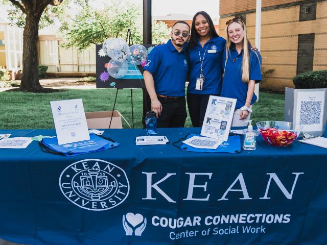 Kean Cougar Connections Center for Social Work met the campus during an outdoor event at Miron