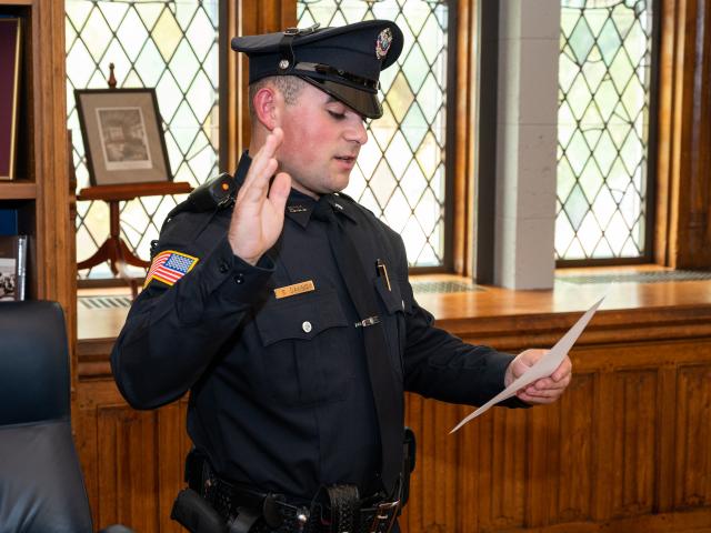 Kean police officer swearing in