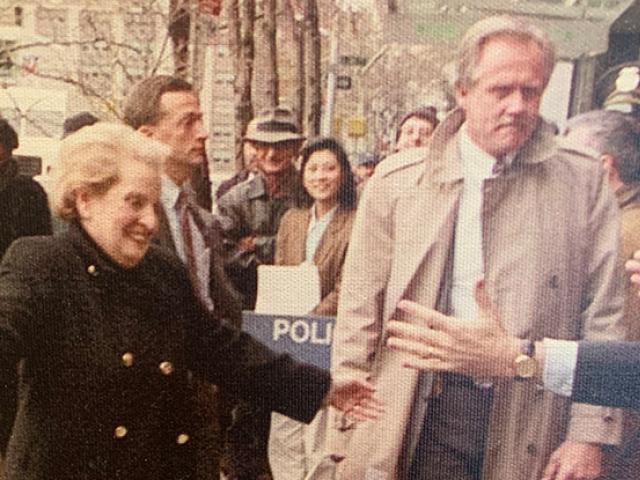 Kean Alumnus and Adjunct Professor George M. Gilcrest with former U.S. Secretary of State Madeleine K. Albright