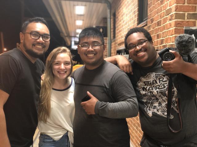 Timelapse Co-Director Johnny Le and others at South Amboy Train Station