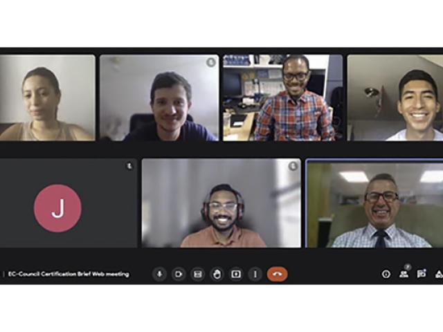 A screen capture of a Zoom meeting with six participants