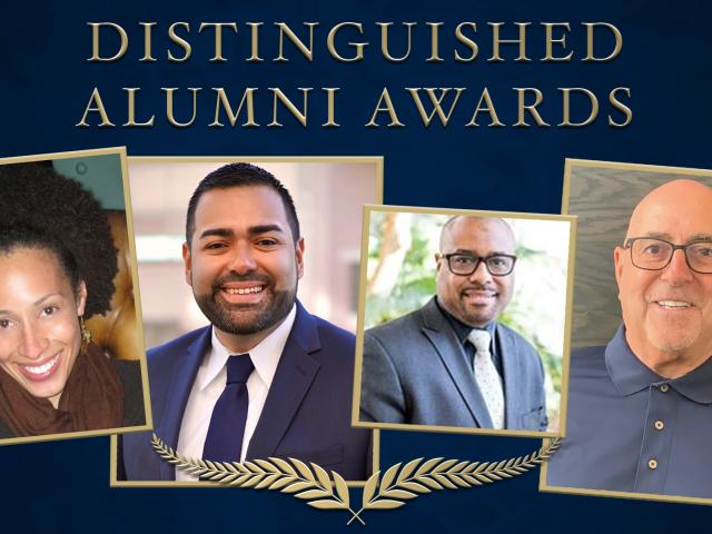 Photos of the four Kean Distinguished Alumni Award honorees.