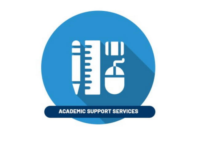 Academic Support Services icon - picture of pen, ruler and mouse