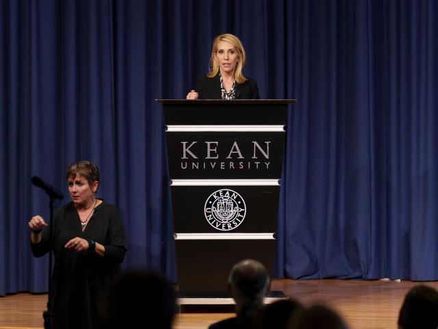 CNN's Dana Bash giving a Distinguished Lecture at Kean