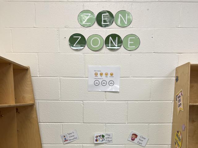 A school 'Zen Zone' gives students a place to take a deep breath.