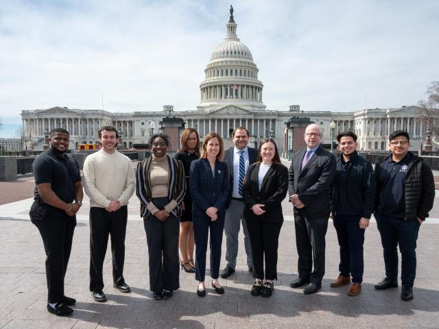 Kean delegation in front of the U.S. Capitol