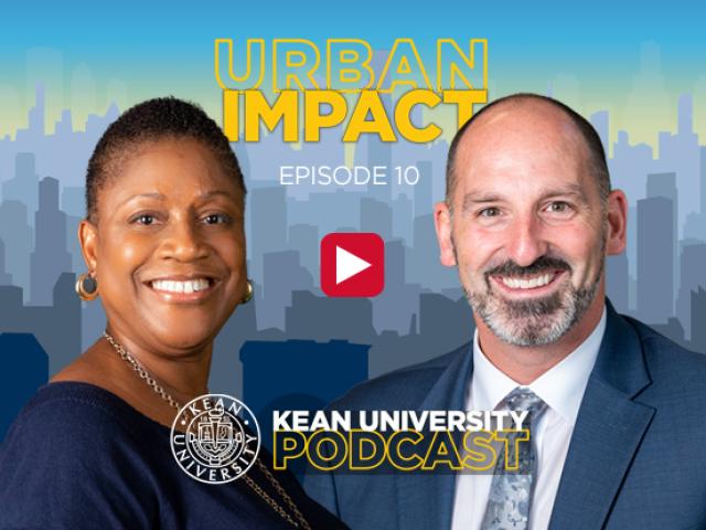 A graphic image showing Barbara George Johnson and Michael Salvatore, with the words Urban Impact Episode 10