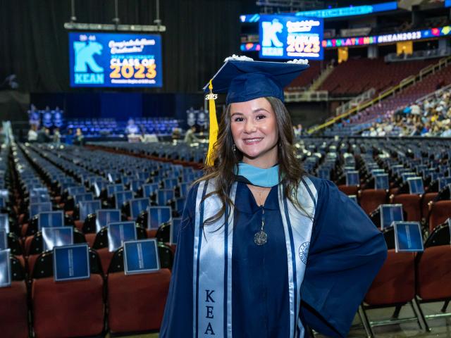 Jenna Peterpaul at commencement at Prudential. To go with Vazquez story