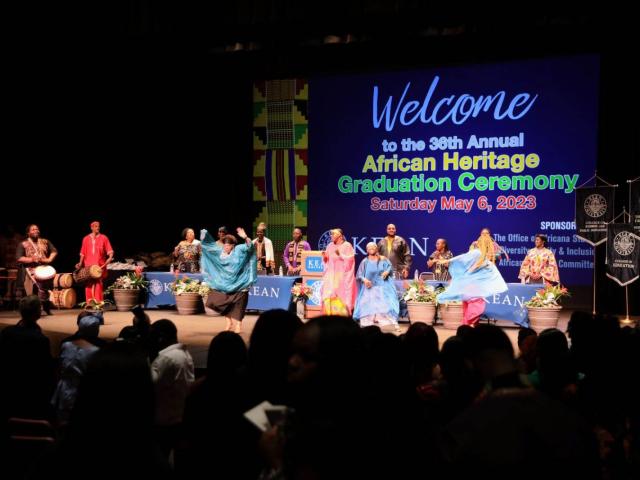 Traditional African drumming and dance kicked off the African Heritage Graduation