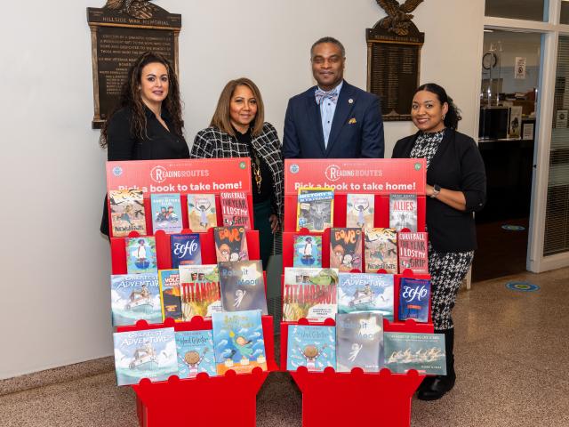 A literacy hub, offering books for children and families to borrow, is in the Hillside Municipal Building.