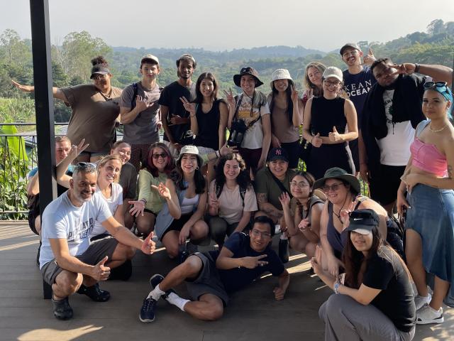 Travelearn group poses in Costa Rica