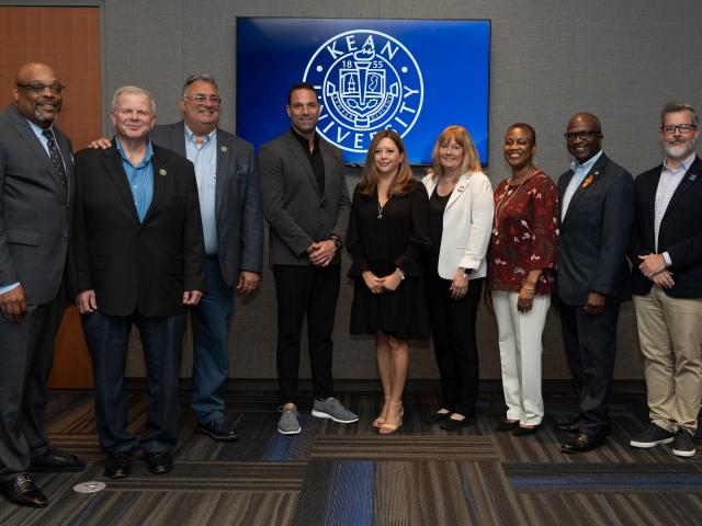 Officials from Kean and local government officials take part in U22 Consortium