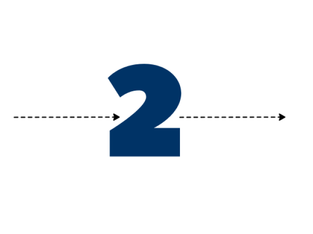 number 2 with arrow 