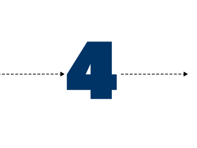 number 4 with arrows
