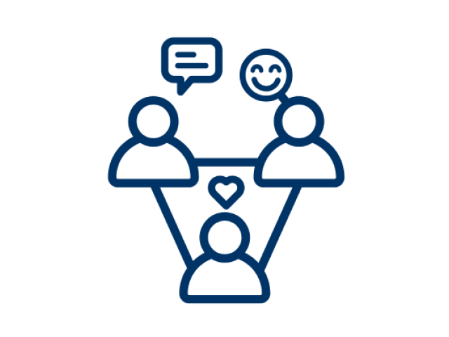 Infographic representing social connection