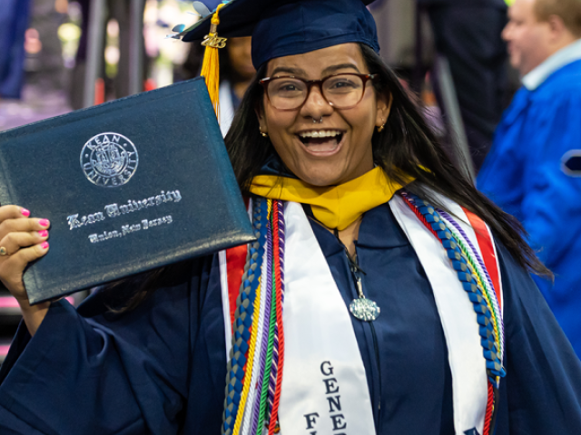 Kean student attends commencement ceremony