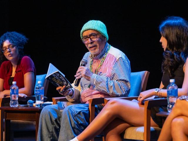 Juan Felipe Herrera reading one of his poems