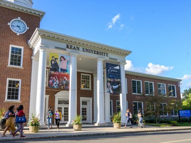 brick and white building on Kean's East Campus